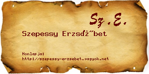 Szepessy Erzsébet névjegykártya