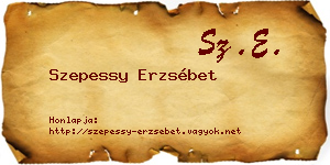 Szepessy Erzsébet névjegykártya