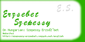 erzsebet szepessy business card